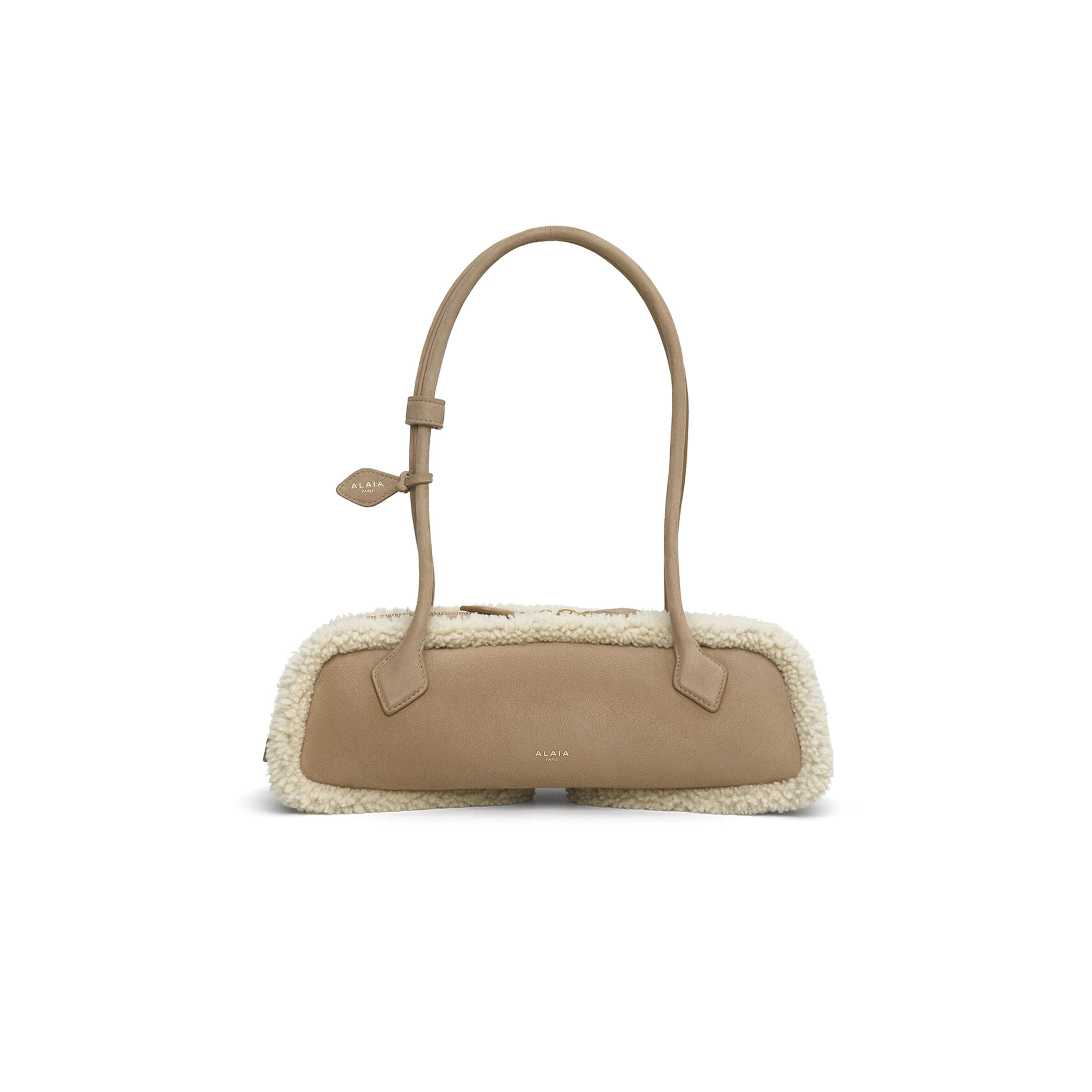 ALAÏA LE TECKEL MEDIUM BAG IN MERINO SHEARLING AA1S06033I048 (33*11*10cm)